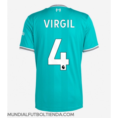 Camiseta Liverpool Virgil van Dijk #4 Tercera Equipación Replica 2025-26 mangas cortas